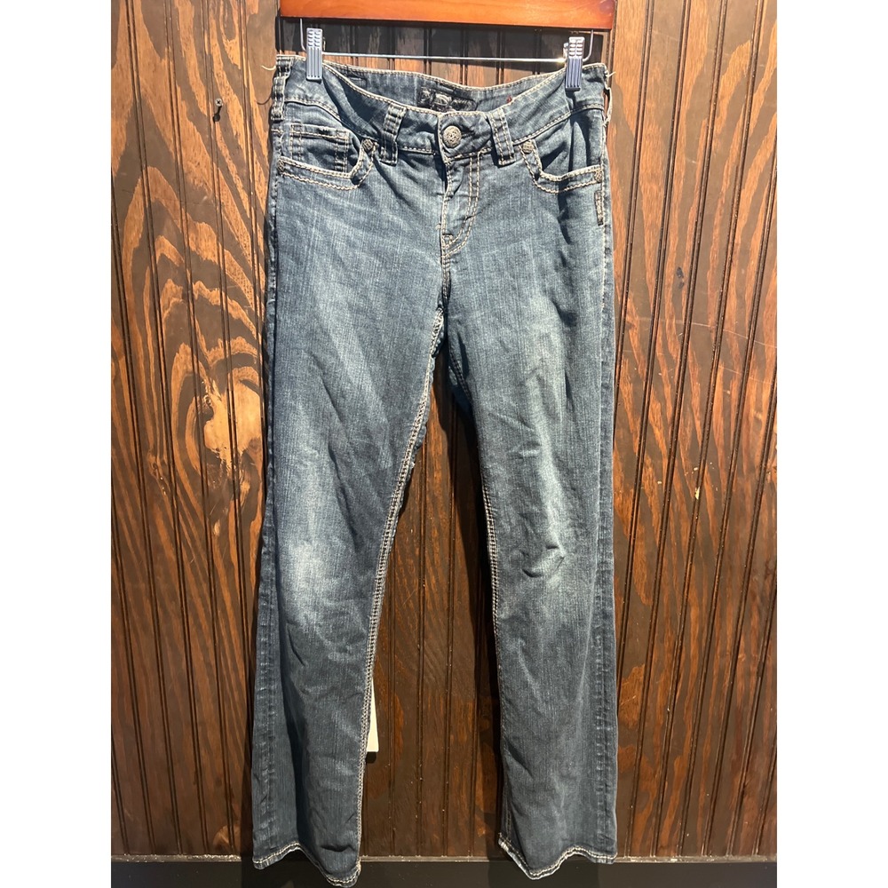 Silver Jeans Co Suki Mid Rise Slim Bootcut Blue Denim Jeans 16x30 Medium Wash